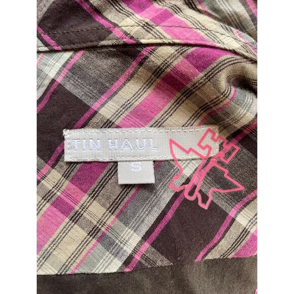 Vintage Tin Haul Women's Size Small Western Rodeo Shirt Tapered Fit Pearl Button - Picture 5 of 6